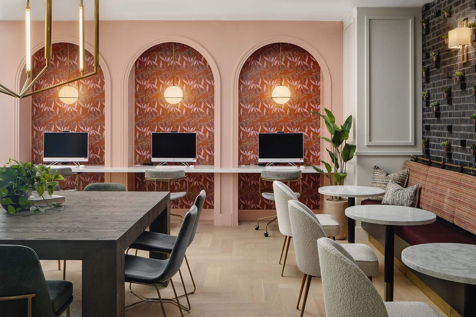 Commercial hospitality wallpaper interior