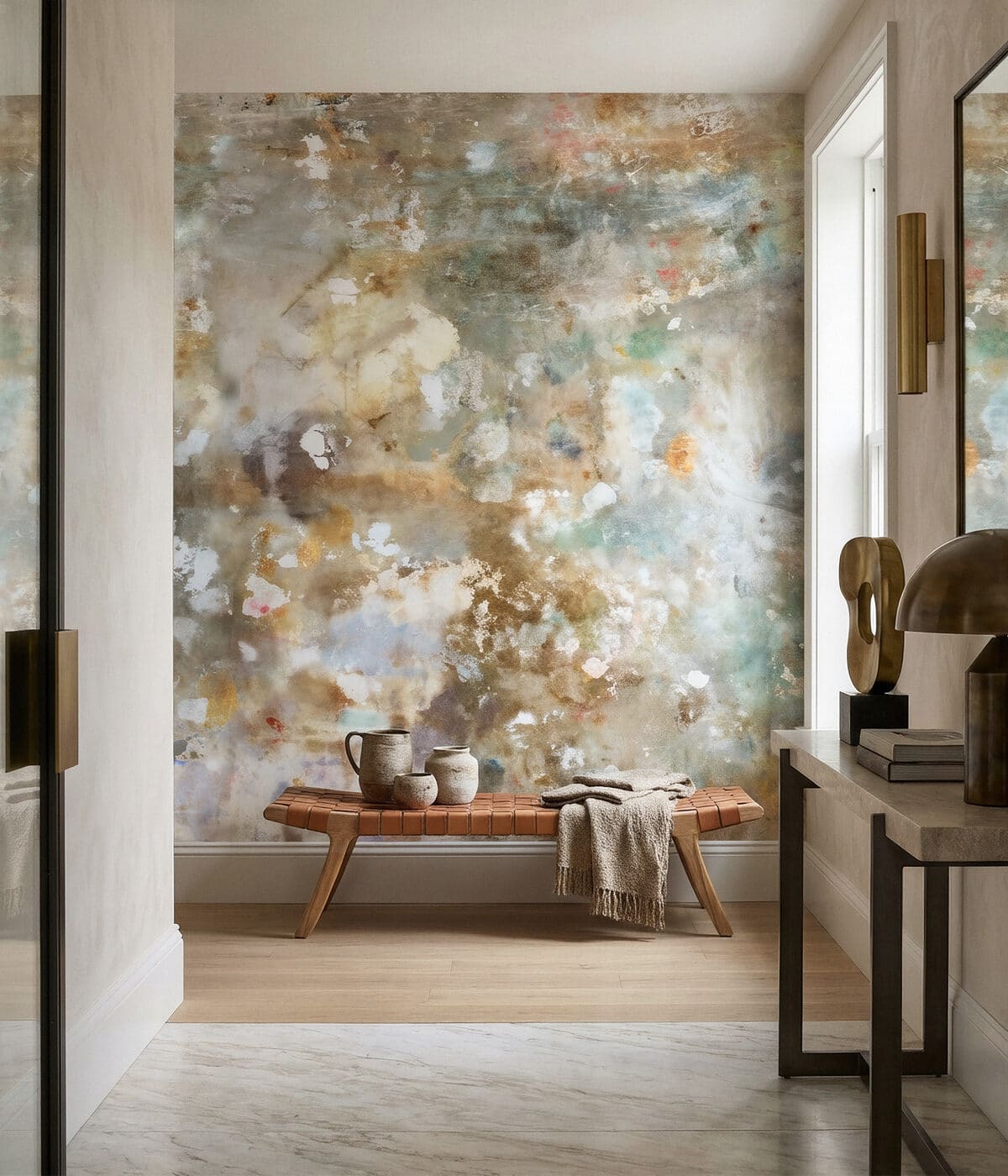 Interior with decorative wallcovering